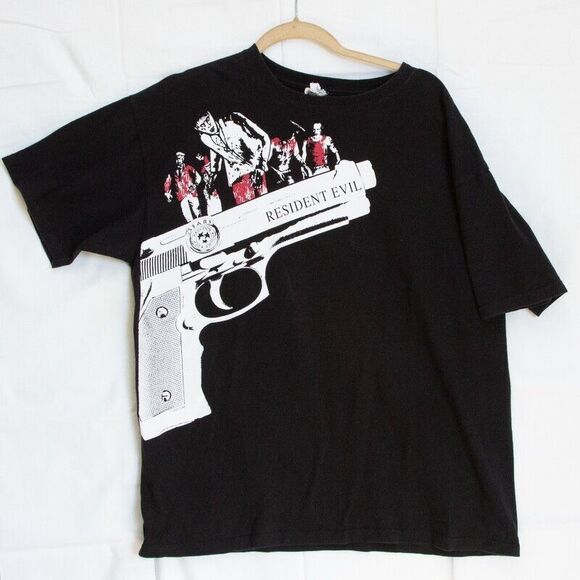 Rare Vgt Resident Evil Capcom Zombie Horror Game T Shirt Tee Sz XL 90s Paper Tag - Picture 1 of 6